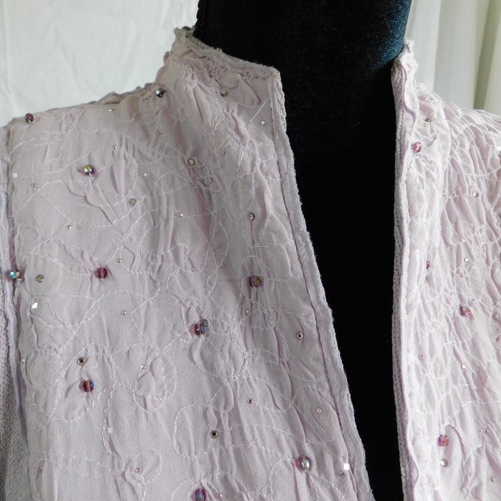 St. John Lavender Blazer with Embellished Front